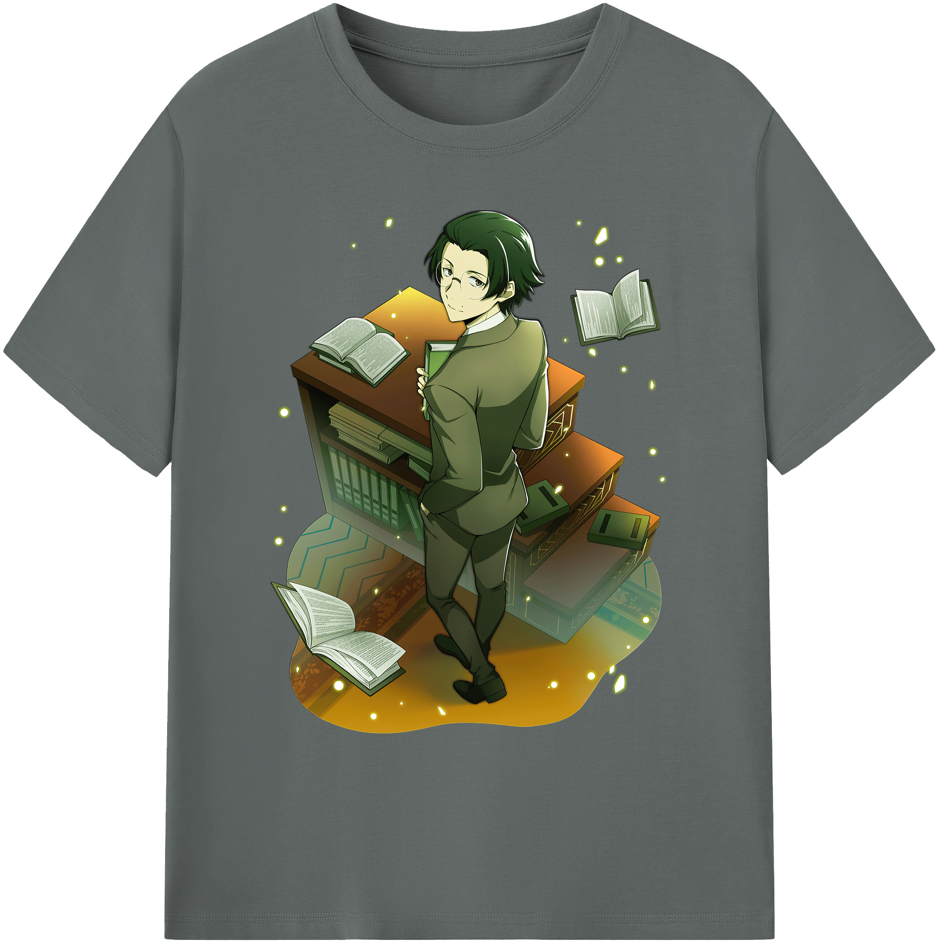 （画像用） 文豪ストレイドッグス Bungo Stray Dogs 綿100％ メンズ半袖Tシャツ｜肌触りやわらか＆通気性